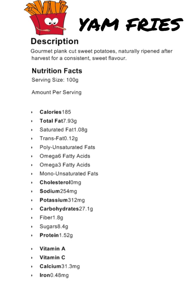 Nutrition Facts Fun Food Junkies Food Trailer Restaurant